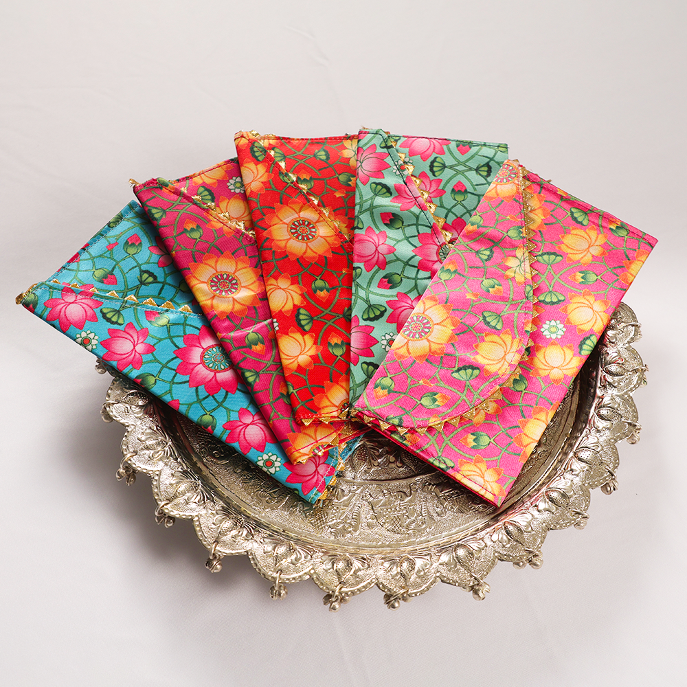 TYOHAAR Lotus Pichvai Shagun Cover (Pack of 5)