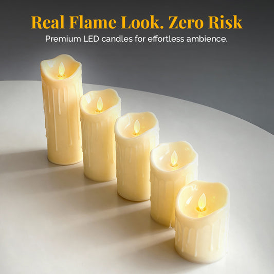 Melting Wax LED Flameless Candle Set