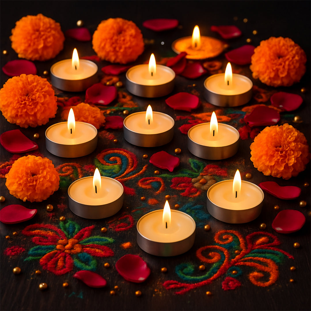 TYOHAAR Tealight Candles Unscented (Pack of 50)