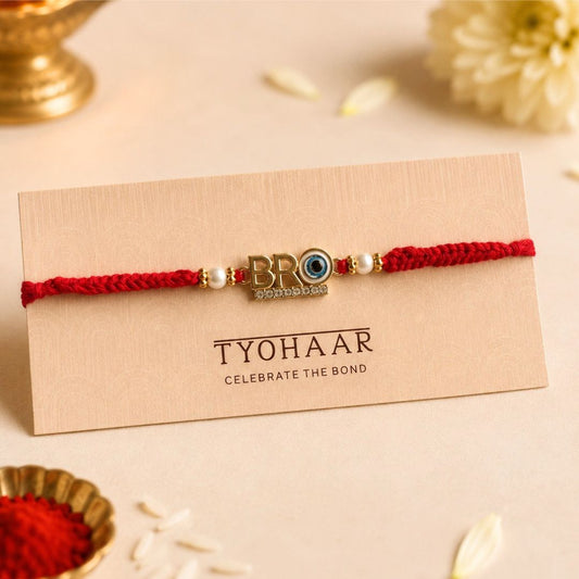 Tyohaar BRO Evil Eye Charm Rakhi for Brothers