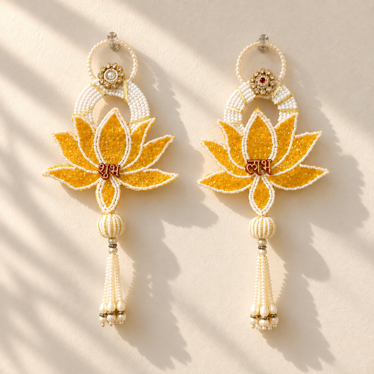 TYOHAAR Shubh Labh Lotus Hanging (Pack of 2)