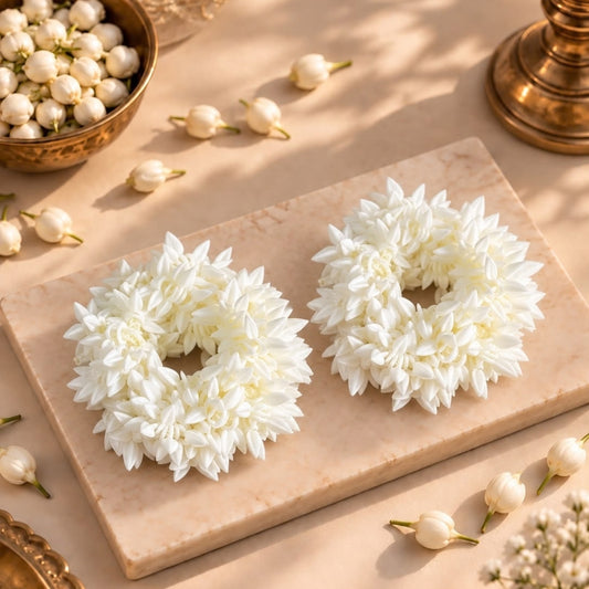 Tyohaar Artificial Mogra Flower Scrunchie