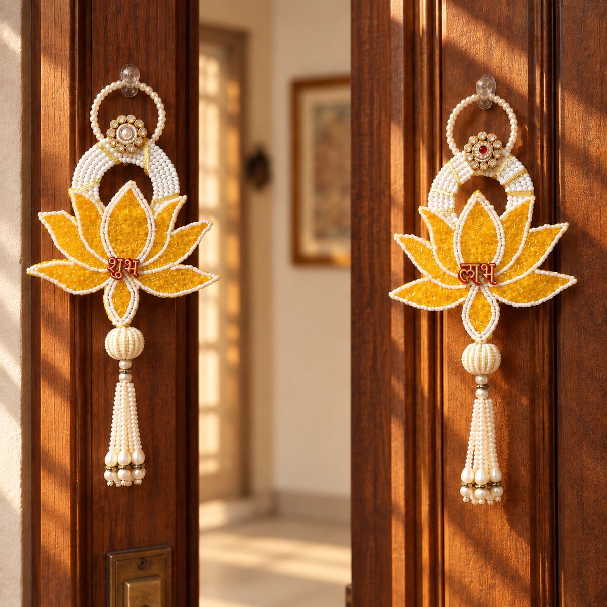 TYOHAAR Shubh Labh Lotus Hanging (Pack of 2)