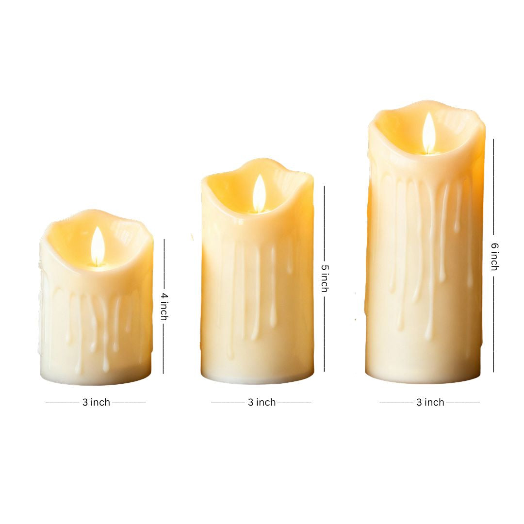 Melting Wax LED Flameless Candle Set