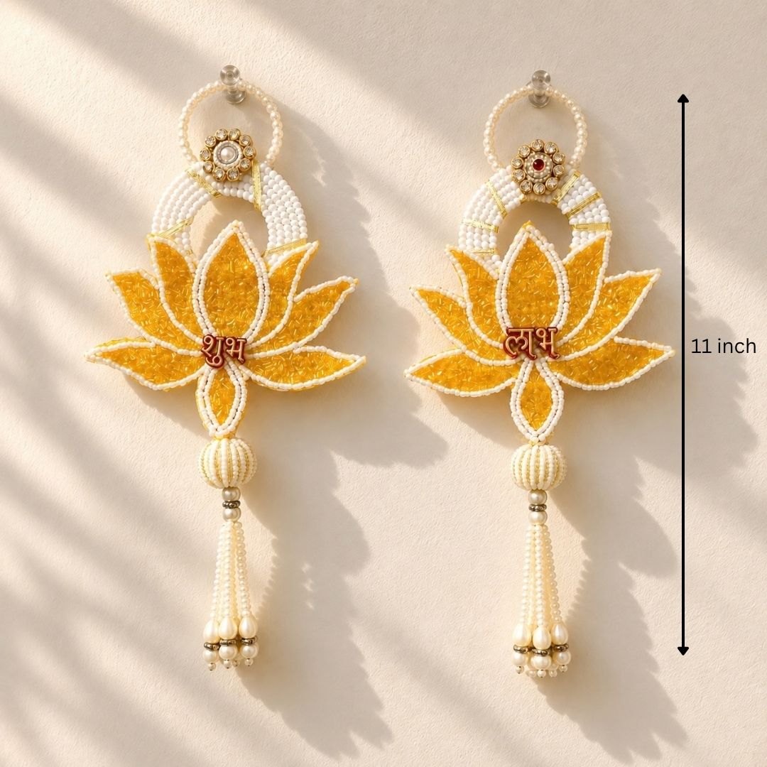 TYOHAAR Shubh Labh Lotus Hanging (Pack of 2)