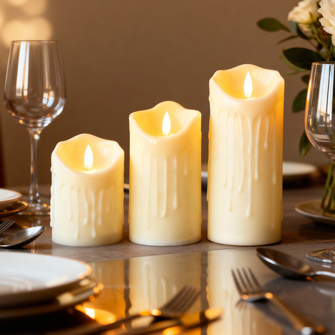 Melting Wax LED Flameless Candle Set