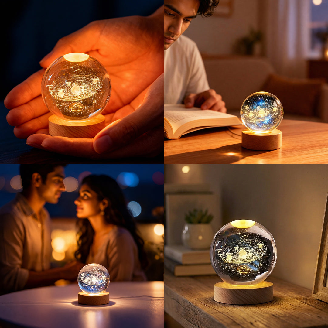 3D Galaxy Crystal ball Lamp