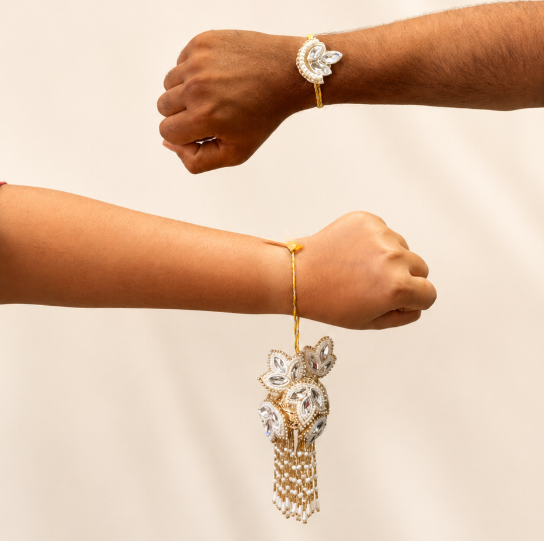 Kaliraa Diamond Rakhi and Lumba Set For Bhahiya and Bhabhi