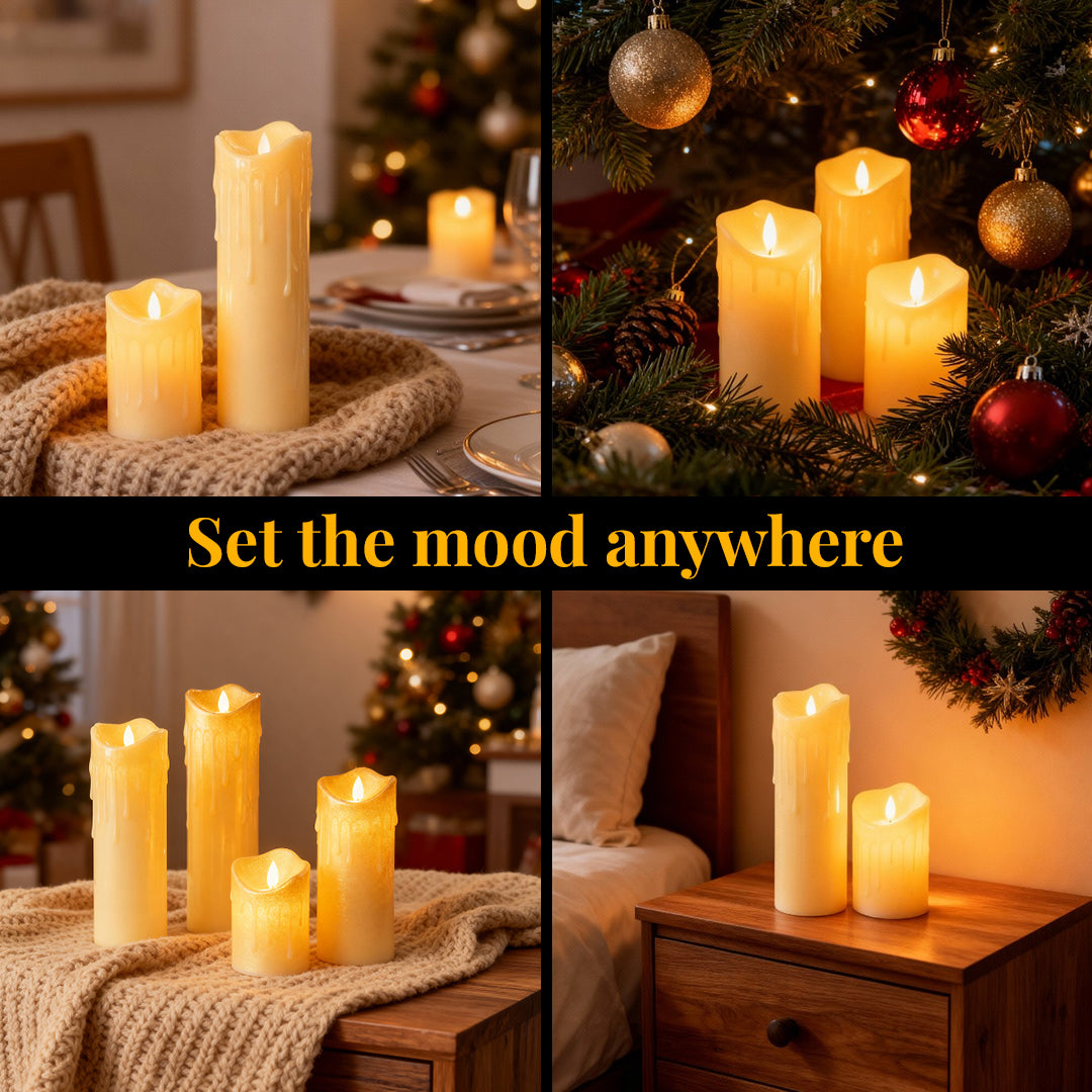 Melting Wax LED Flameless Candle Set