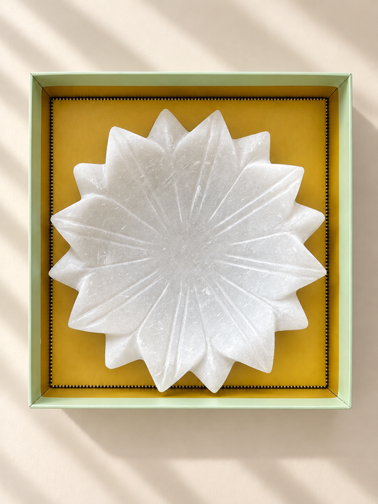 TYOHAAR Padma Marble Urli Ensemble Gift Set (9 inch)