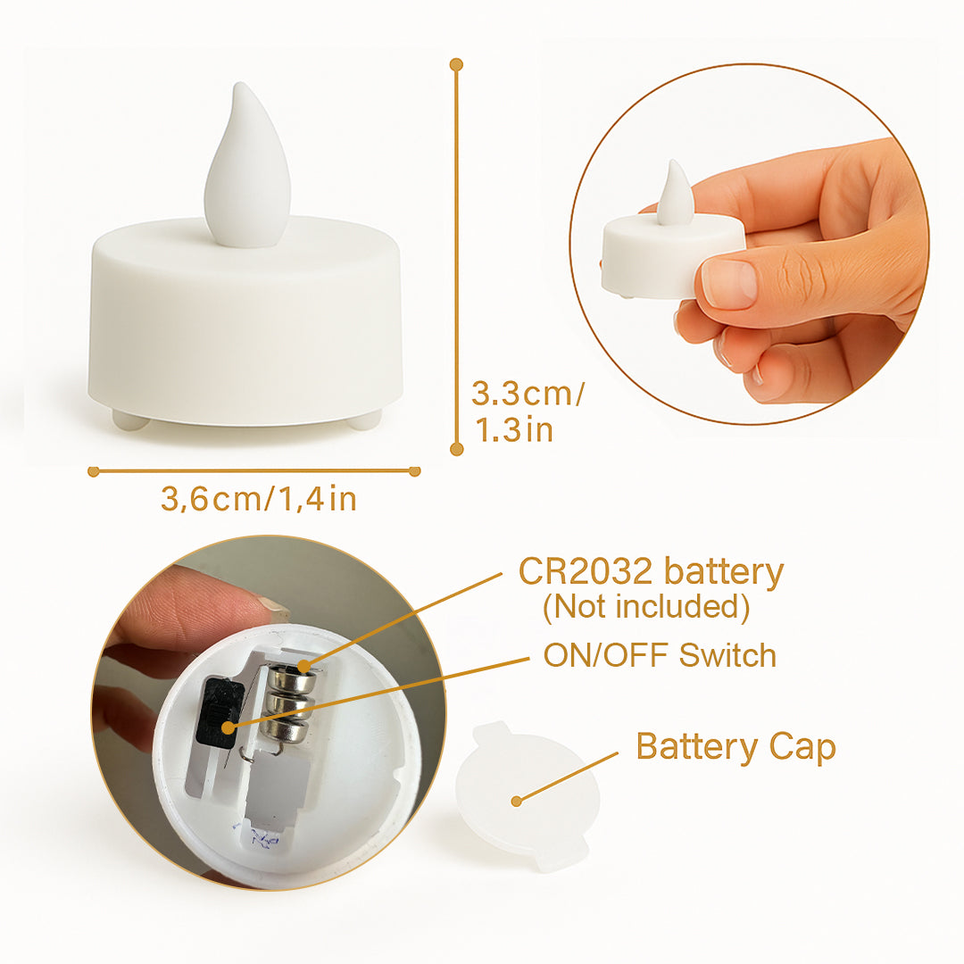 TYOHAAR Tealight LED Candles (Pack of 10)