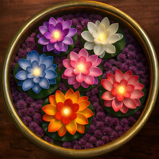 TYOHAAR Floating Lotus LED Light (Pack of 5)