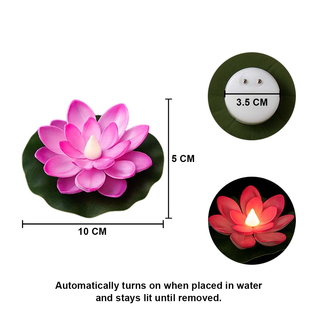 TYOHAAR Floating Lotus LED Light (Pack of 5)
