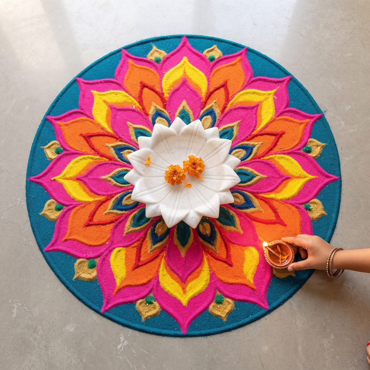 TYOHAAR Marble Urli Lotus