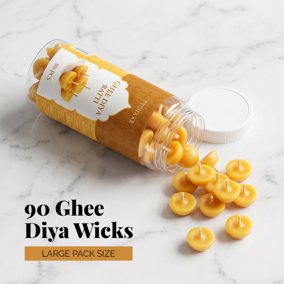 Tyohaar Ghee Diya Batti (90 Pcs)