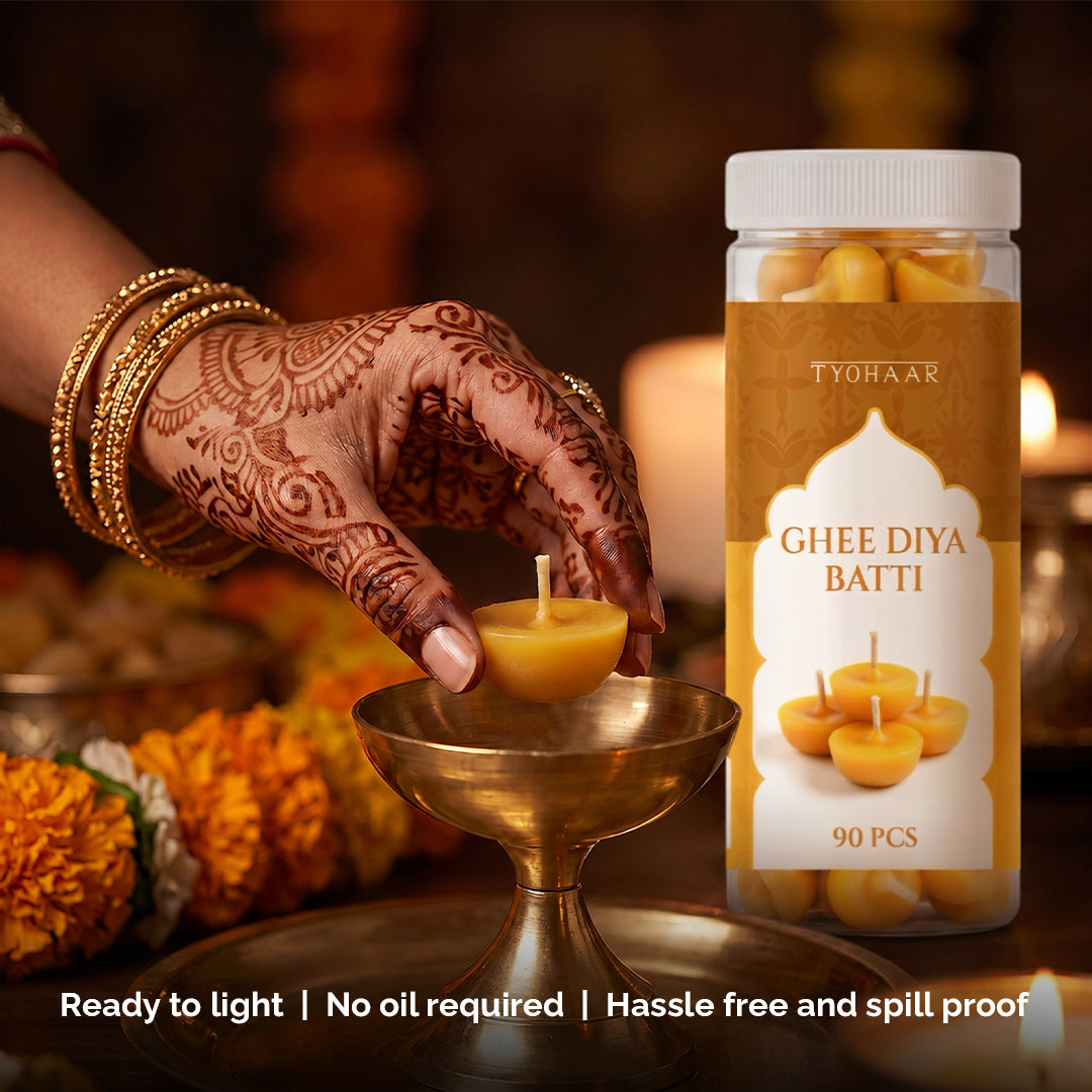 Tyohaar Ghee Diya Batti (90 Pcs)