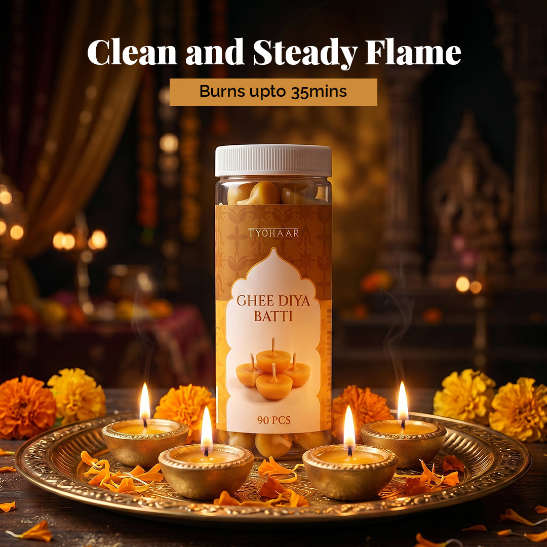 Tyohaar Ghee Diya Batti (90 Pcs)