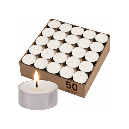 TYOHAAR Tealight Candles Unscented (Pack of 50)