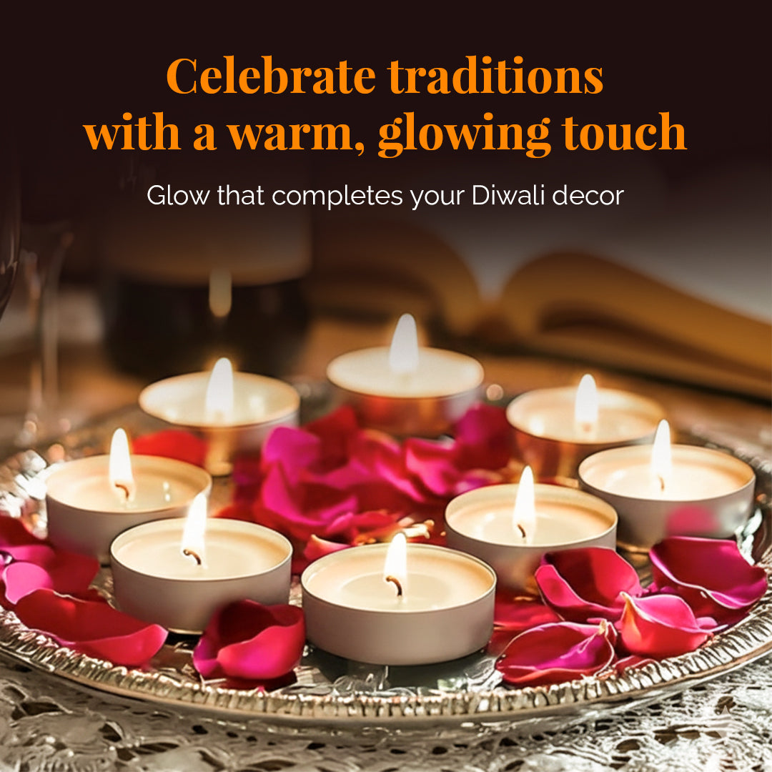 TYOHAAR Tealight Candles Unscented (Pack of 50)