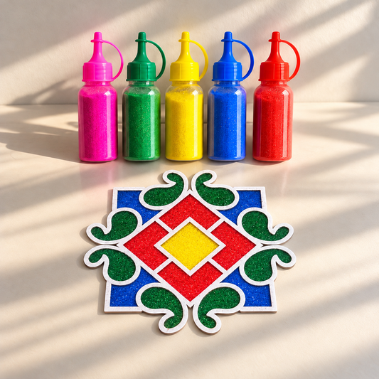Tyohaar Rangoli Colors and Stencil