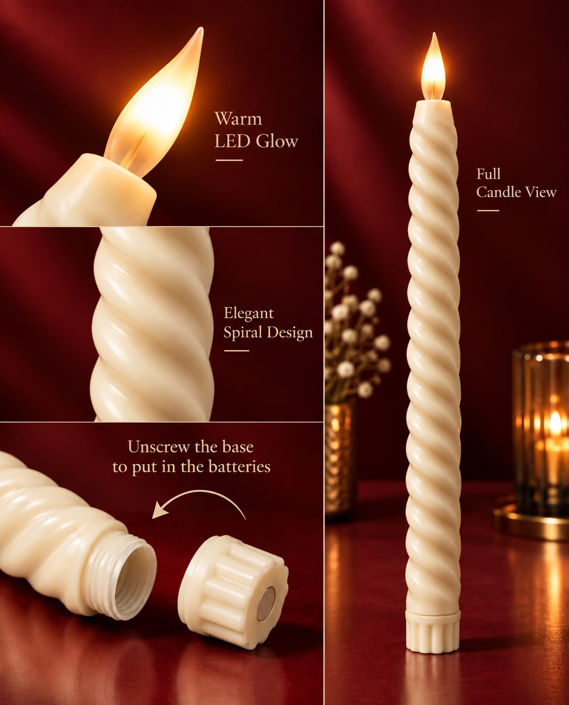 Swirl Tappered Candle