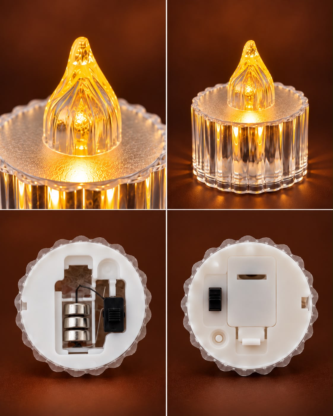 Tyohaar Flameless LED Fluted Tealight Candles