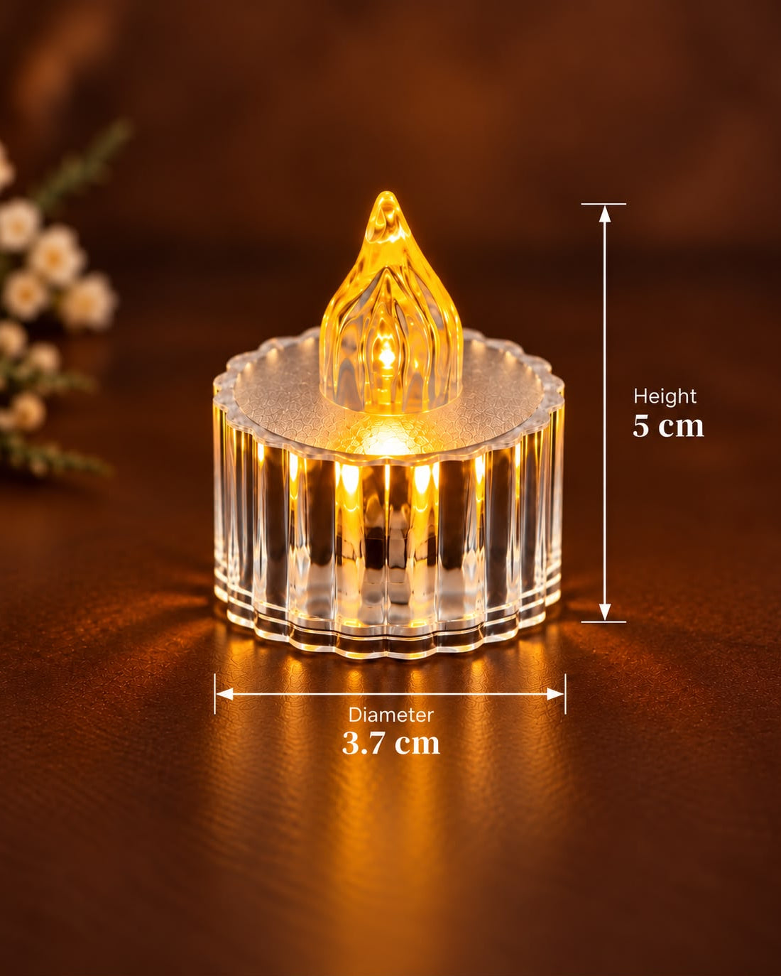 Tyohaar Flameless LED Fluted Tealight Candles