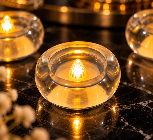 TYOHAAR Glass Diya LED Light