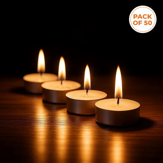 TYOHAAR Tealight Candles Unscented (Pack of 50)