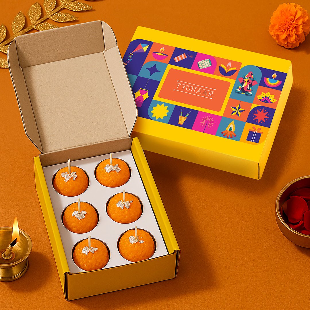 TYOHAAR Ladoo Candles (Pack of 6)